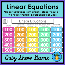 Linear Equations Review Game Made By