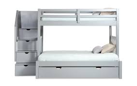 gray stairway bunk bed