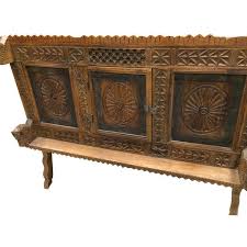 After wwii ships returned from asia with as much teak as they could, not wanting to return without goods. Antique Indian Sideboard Chest Chakra Carved Vintage Teak Wood Rustic 1 499 Liked On Polyvore Feat Hand Carved Teak Teak Wood Furniture Brown Furniture