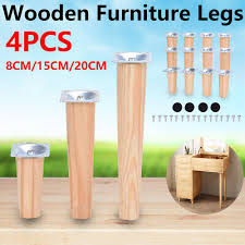 4pc 8 15 20cm Wooden Oblique Foot Table