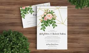 Wedding Invitation Template Printable Rustic Bohemian Floral