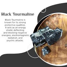 black tourmaline raw stone natural