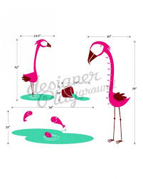 Flamingo Growth Chart Decal