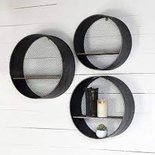 Simple Round Wall Shelf Set Of 3