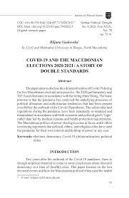 covid 19 and the macedonian elections