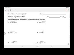 Kuta Algebra 1 Solving