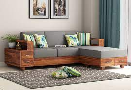 solace l shaped 5 seater wooden sofa