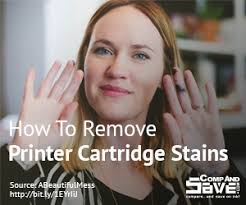 remove printer ink stains