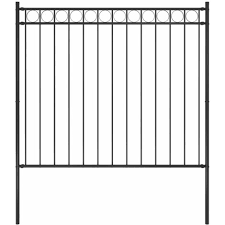 Garden Fence Steel 1 7x1 5 M Black Vidaxl