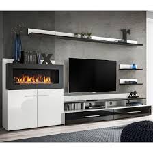 Wall Unit Camino With Bio Fireplace In