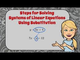 Linear Equations Using Substitution