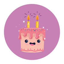 happy birthday cake cartoon vector