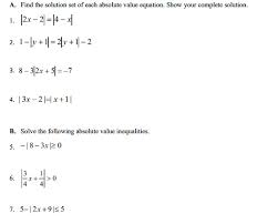 Absolute Value Equation
