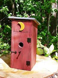 Rustic Outhouse Birdhouse Recycled