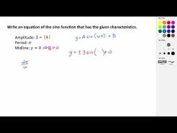 Writing An Equation Of A Sine Function