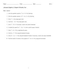 advanced algebra 1 chapter 9 practice