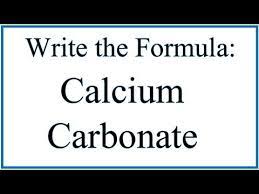 the formula for calcium carbonate