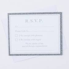 Glittery Wedding Rsvp Cards Pack Of 20 Only 1 49