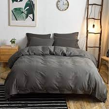 washed cotton duvet cover with on