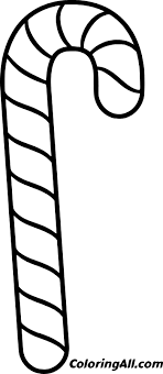 Print out any of the candy cane outlines if you want to color or paint your own candy cane stripes. Simple Candy Cane Coloring Page Coloringall