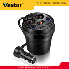 Nơi bán Vastar Ổ Cắm Xe Hơi Splitter Cốc Sạc Trên Xe Hơi Nhẹ Hơn 2 USB 3.1A Ổ  Cắm Điện Chuyển Đổi Bộ Sạc Điện Thoại Với Điện Áp Màn Hình