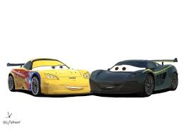 Disney pixar cars 2 lewis hamilton rare! Medoesart Lewis Hamilton And Jeff Gorvette Closer Than