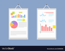 Pair Of Big White Papers With Collection Of Charts