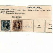 Details About Queensland Australia 1861 2p And 3p Used Queen Victoria Postage Stamp Mb10
