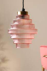 Pink Tiered Glass Easyfit Ceiling Shade