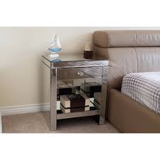 Complete the look in your home with modern bedside tables, sleek white. Mirrored One Drawer Venetian Bedside Table On Onbuy