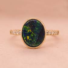 australian opal enement rings