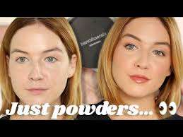 soft natural glam using only powders