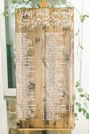 Wooden Wedding Seating Chart Sign Idea With White