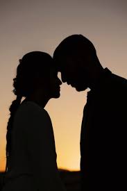 couple kissing silhouette images free