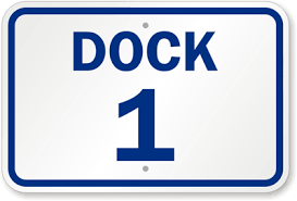 dock 1 sign