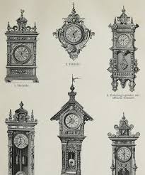 1895 Antique Print Of Pendulum Clocks