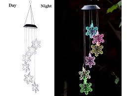 Solar Colorful Snowflake Wind Chimes