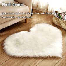 long hair plush carpet fluffy heart