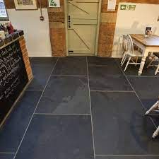 Floor tiles are a great subsidization in the home improvement death warrant. Large 20mm Thick Black Calibrated Slate Tiles Mrs Stone Store