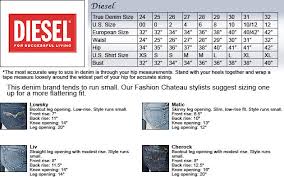 Punctilious Diesel Jean Size Chart Levis Belt Size Guide
