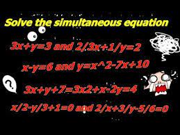How To Solve Simultaneous Equation