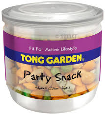 tong garden party snacks jar of
