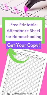 Sds stands for safety data sheet. Free Printable Homeschool Attendance Sheet Homeschooling 4 Him