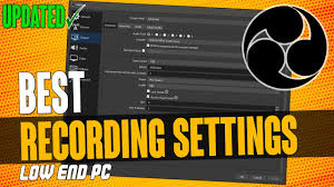 best obs recording settings for low end