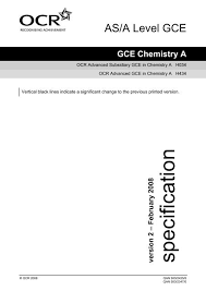 as a level gce a level chemistry