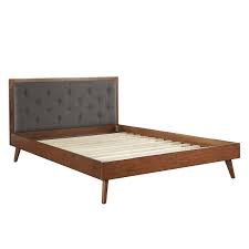 Wood Queen Upholstered Bed