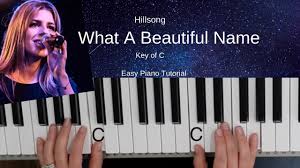 For the most part, the pianist on the bottom plays simple bass chords. What A Beautiful Name Hillsong Worship Key Of C Easy Piano Tutorial Youtube