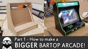 how to make a diy bigger bartop arcade