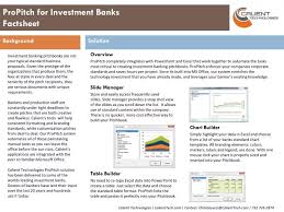 investment banks factsheet powerpoint