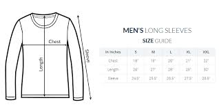 Mens Long Sleeve Size Guide We Love Hyd